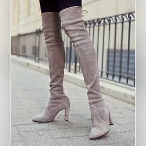 NWT Stuart Weitzman Over-the-Knee Boots Shoe, Topo Suede